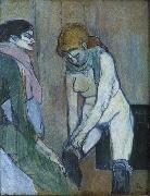 Woman Pulling Up Her Stocking  Henri  Toulouse-Lautrec